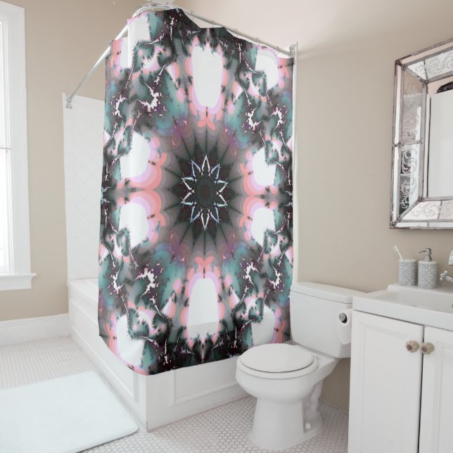 Gothic Frozen Winter Spider Web Shower Curtain (In Situ)