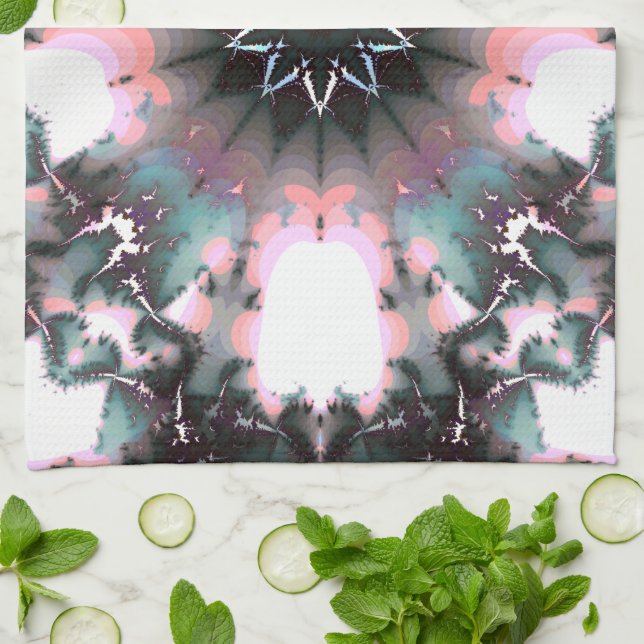 Gothic Frozen Winter Spider Web Tea Towel (Folded)