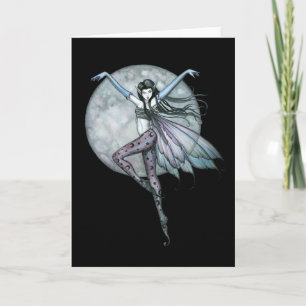 Gothic Full Moon Fairy Greeting Card