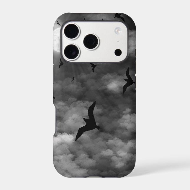 Gothic Full Moon Night Sky iPhone Case (Back)