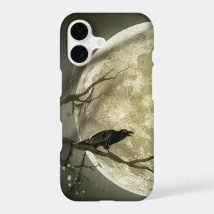 Gothic Full Moon with a Raven in a Tree