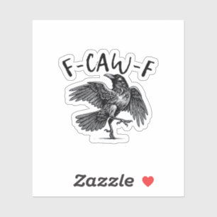 Gothic Funny F Caw F Crow Aesthetic Casual Look