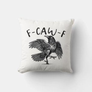 Gothic Funny F-Caw-F Crow Humour Essential Aesthet Cushion