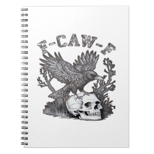 Gothic Funny F-Caw-F Humor Crow Essential Retro St Notebook
