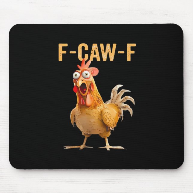 Gothic Funny Humor Crow F Caw F Style Mouse Pad (Front)