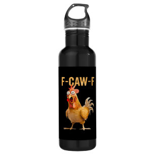 Gothic Funny Humour Crow F-Caw-F 710 Ml Water Bottle