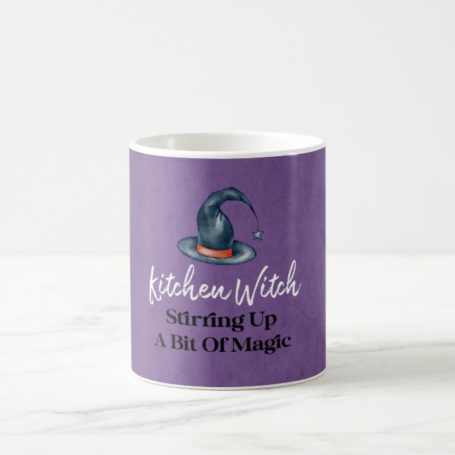 Gothic Funny Kitchen Witch Halloween Coffee Mug (Center)