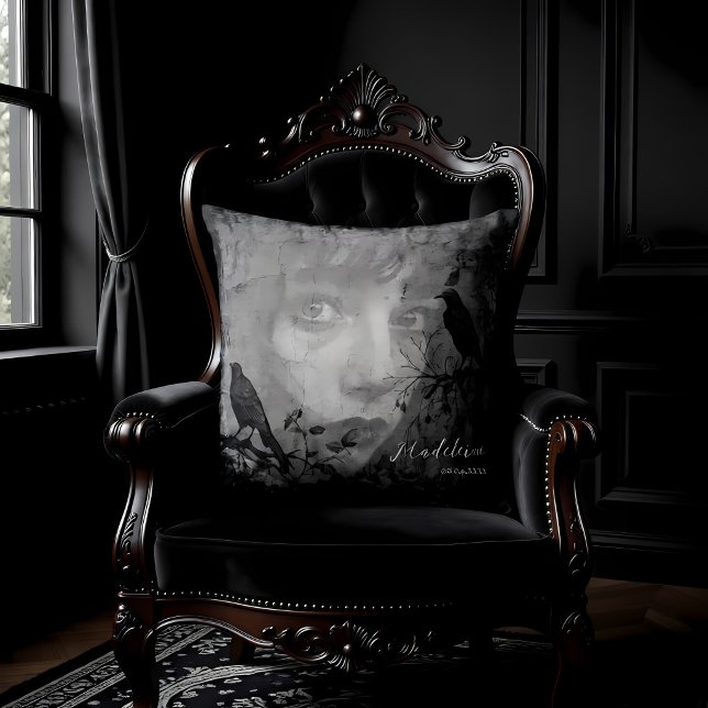 Gothic Garden Ravens Photo Cushion (Creator Uploaded)