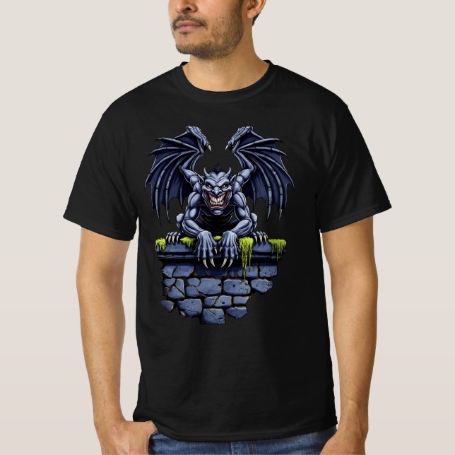 Gothic Gargoyle: A Guardian of the Night T-Shirt (Front)