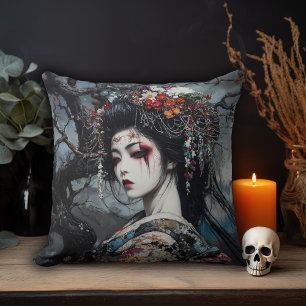 Gothic Geisha Girl Cushion