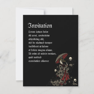 Gothic Geisha Invitation