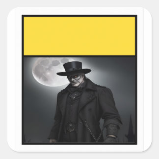 Gothic Gentleman Under Full Moon Sticker