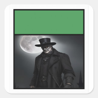 Gothic Gentleman Under Full Moon Sticker