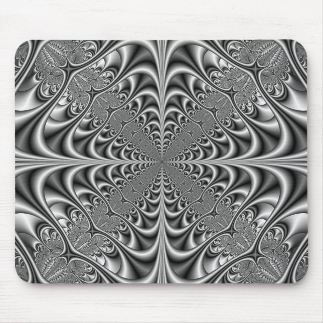 Gothic Geometry in Monochrome Mousepad (Front)