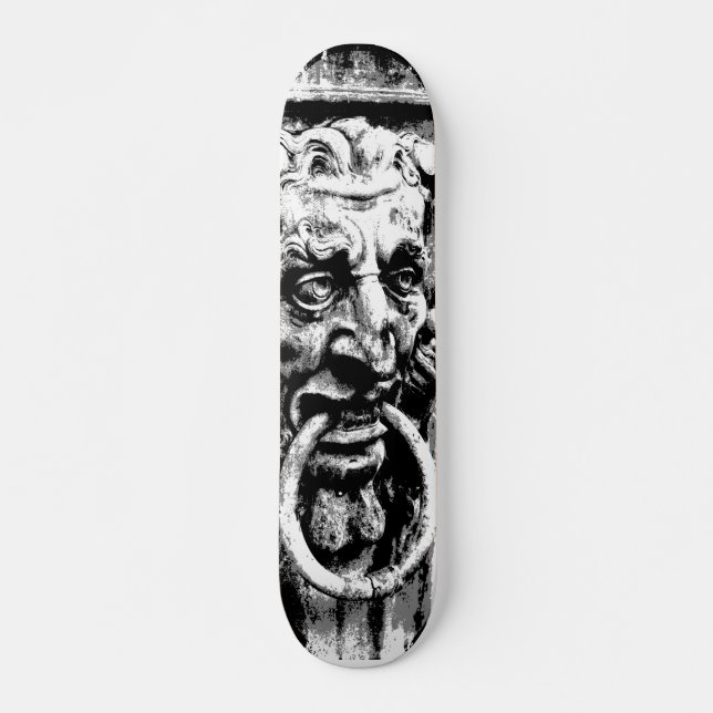 Gothic German Face Skateboard (Front)