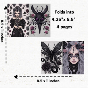 Gothic Girl Goth Junk Scrapbook 5