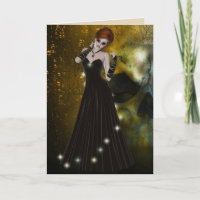 Gothic girl greeting card