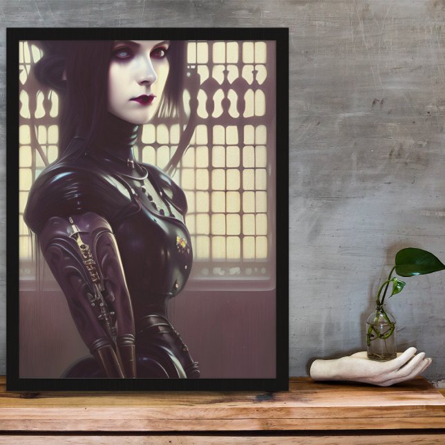 Gothic Girl Steampunk Different Coloured Eyes Poster (Creator Uploaded)