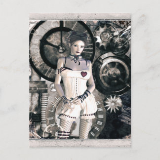 Gothic Girls Steampunk At Heart Postcard