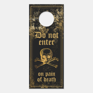 Gothic Glam Door Hanger Black