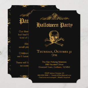 Gothic Glam   Invitation   w Details