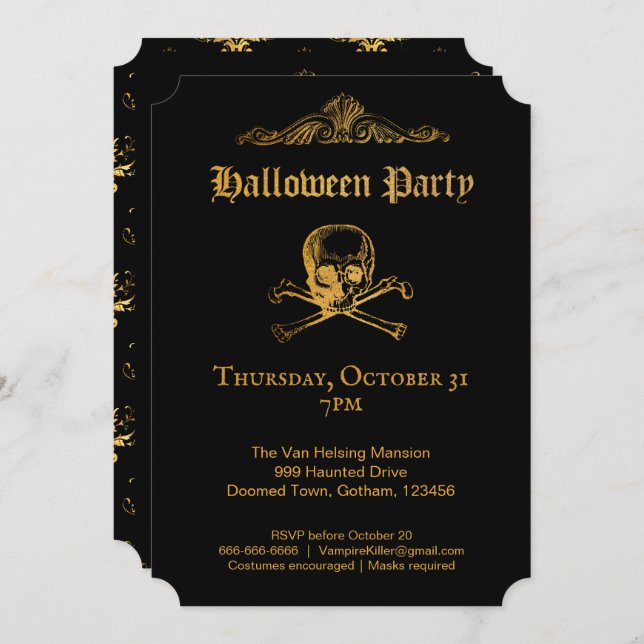 Gothic Glam | Invitation | w Details (Front/Back)