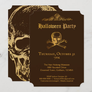 Gothic Glam Invitations Brown