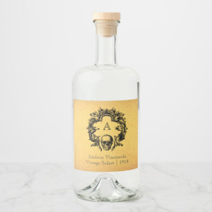 Gothic Glam   Liquor Bottle Label   Gold