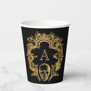 Gothic Glam Paper Cups Black