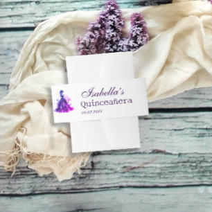 Gothic Glam Quince Invitation Belly Band