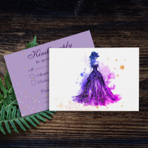 Gothic Glam Quince purple enclosure card