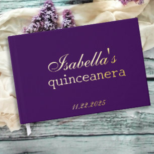 Gothic Glam Quince purple Guest Book