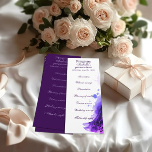 Gothic Glam Quince purple program Quinceañera Programme
