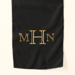 Gothic Glam | Scarf | Gold Monogram | Black<br><div class="desc">The finishing touch to your Lord of the Manor,  Dracula vampire,  Jeckyll & Hyde steam punk costume/cosplay. Personalise with your monogram/initial. Make your selfies unforgettable!</div>
