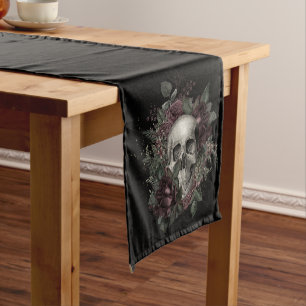 Gothic Glam Skull   Table Runner   Skull Rose