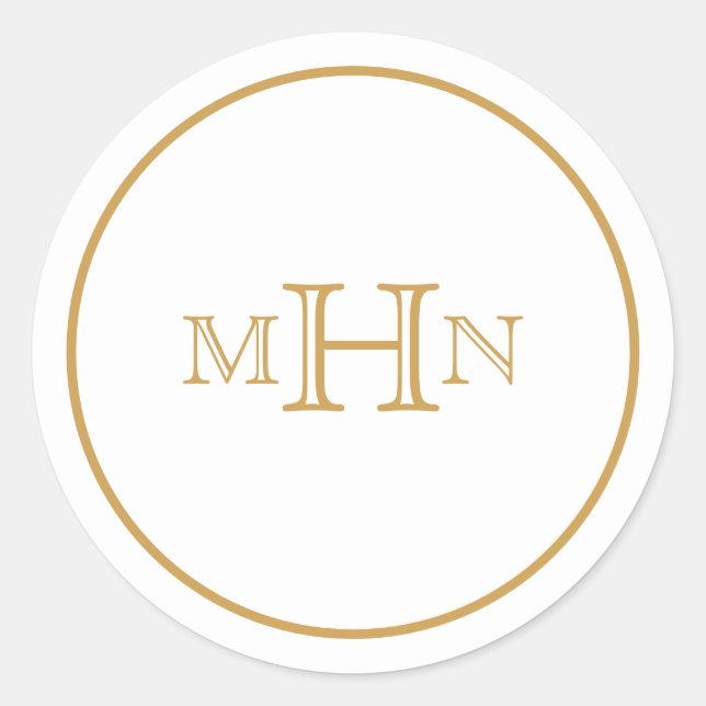 Gothic Glam | Stickers | Monogram | White (Front)