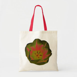 Gothic Gloomy Red Tulip Budget Tote Bag