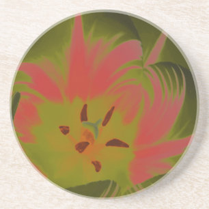 Gothic Gloomy Red Tulip Coasters