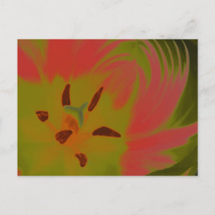 Gothic Gloomy Red Tulip Postcard