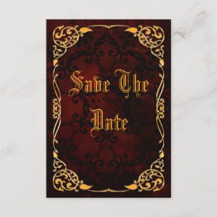 Gothic Gold Framed 60th Birthday Save The Date