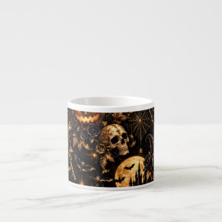 Gothic Gold Halloween Espresso Mug