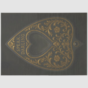 Gothic Gold Planchette Speak Darling Art Decoupage Tissue Paper