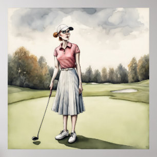 Gothic Golfer - Golf Art Print
