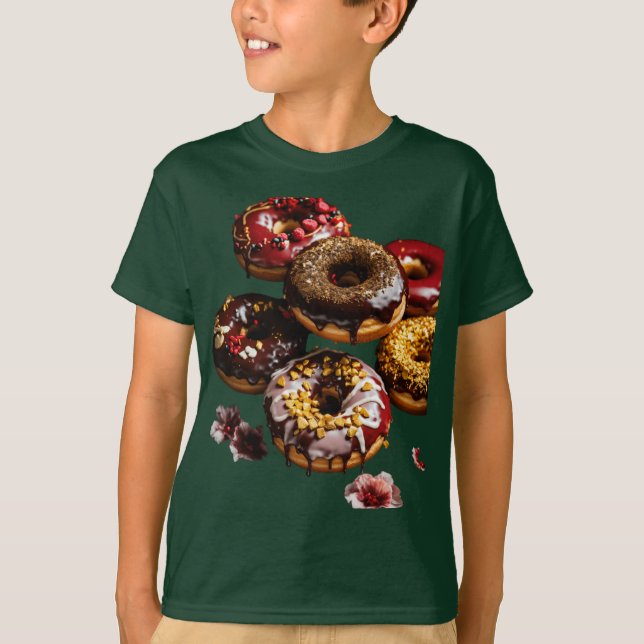 "Gothic Gourmet Doughnuts " designed Kid's  T-Shirt (Front)