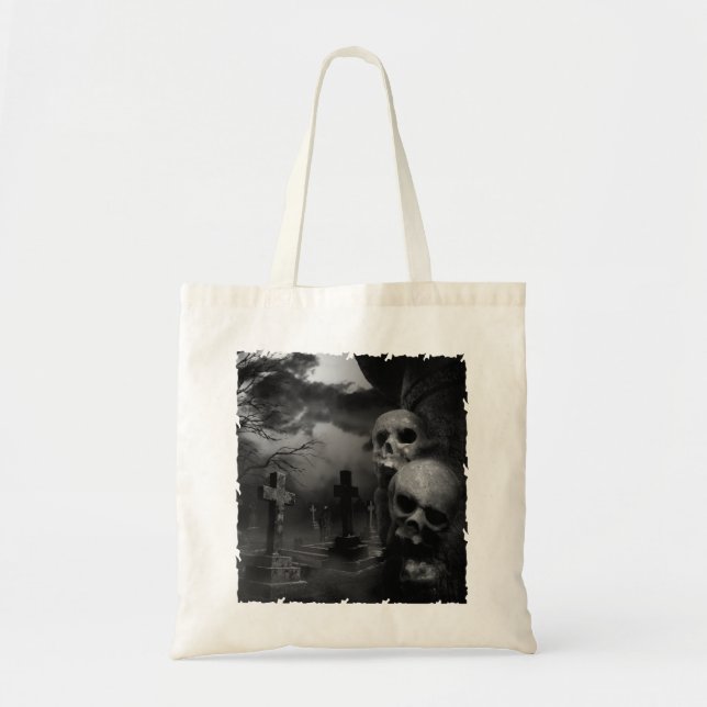 Gothic Graveyard Tote Bag (Front)