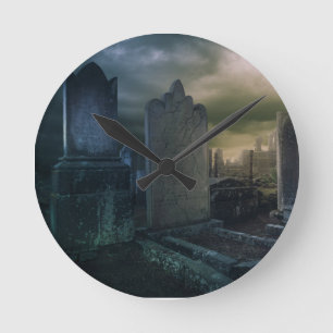 Gothic Graveyard Wall Clock