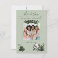 Gothic Green Skull and Flowers Irish Bridal Shower