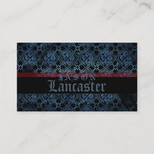 Gothic Grunge Mediaeval Business Card Template (Front)