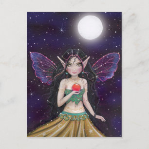 Gothic Gypsy Fairy Postcard by Molly Harrison