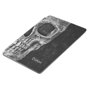 Gothic Half Skull Cool Black And White Grunge iPad Air Cover